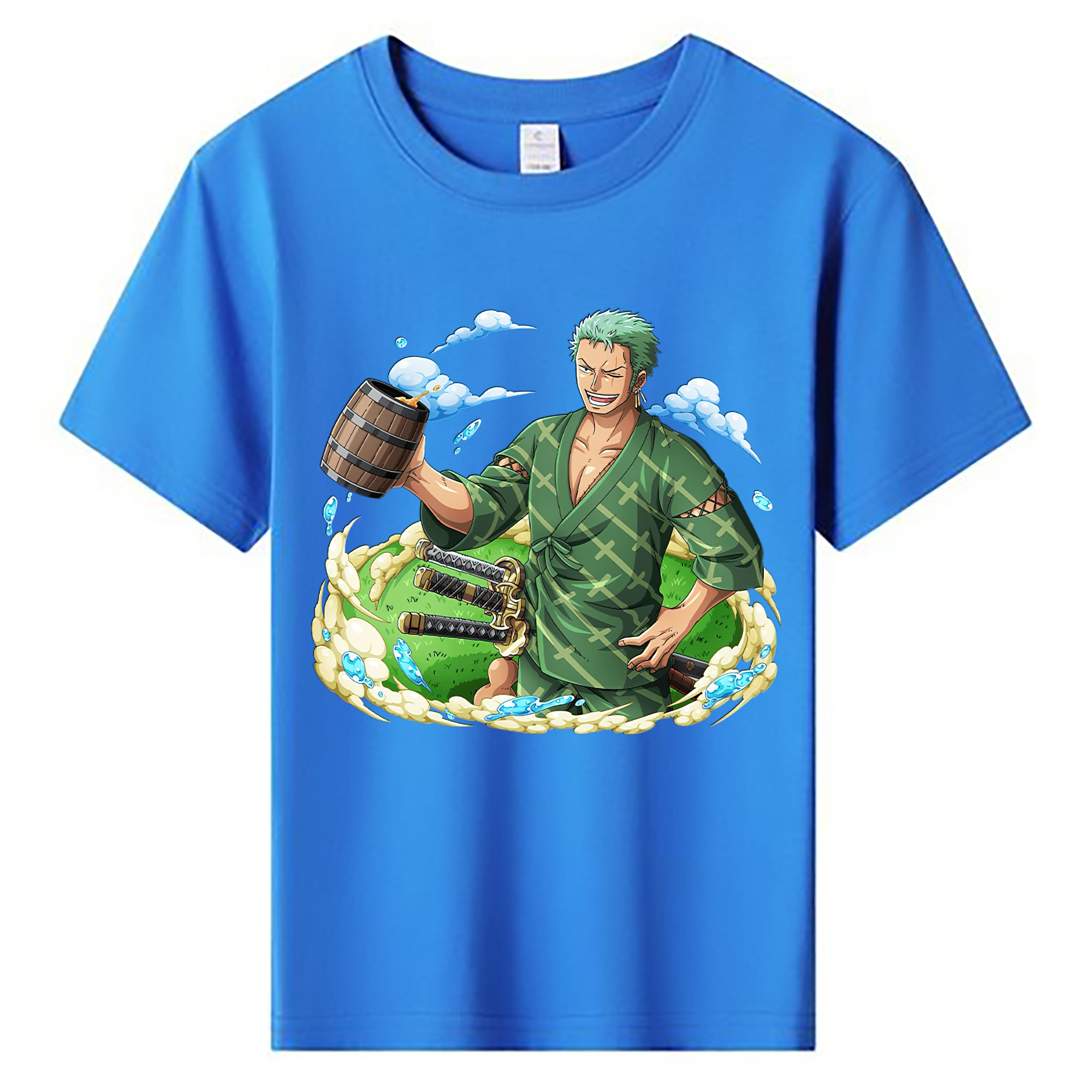 ワンピース ロロノア・ゾロ ONE PIECE Roronoa Zoro 綿100％キッズTシャツ（フロントプリント）